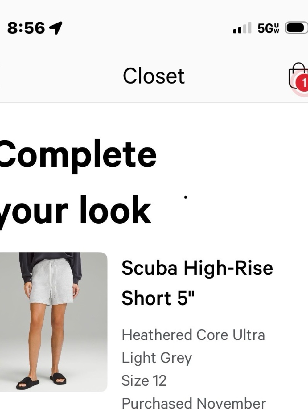lululemon athletica Scuba High-Rise Shorts — Light Grey